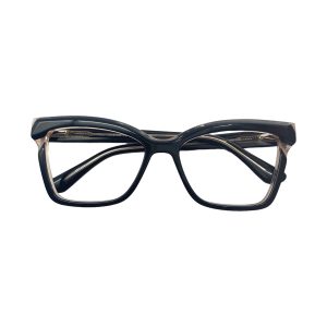 Óculos MYZ GATINHO PRETO COM DETALHE TRANSPARENTE ROSÉ