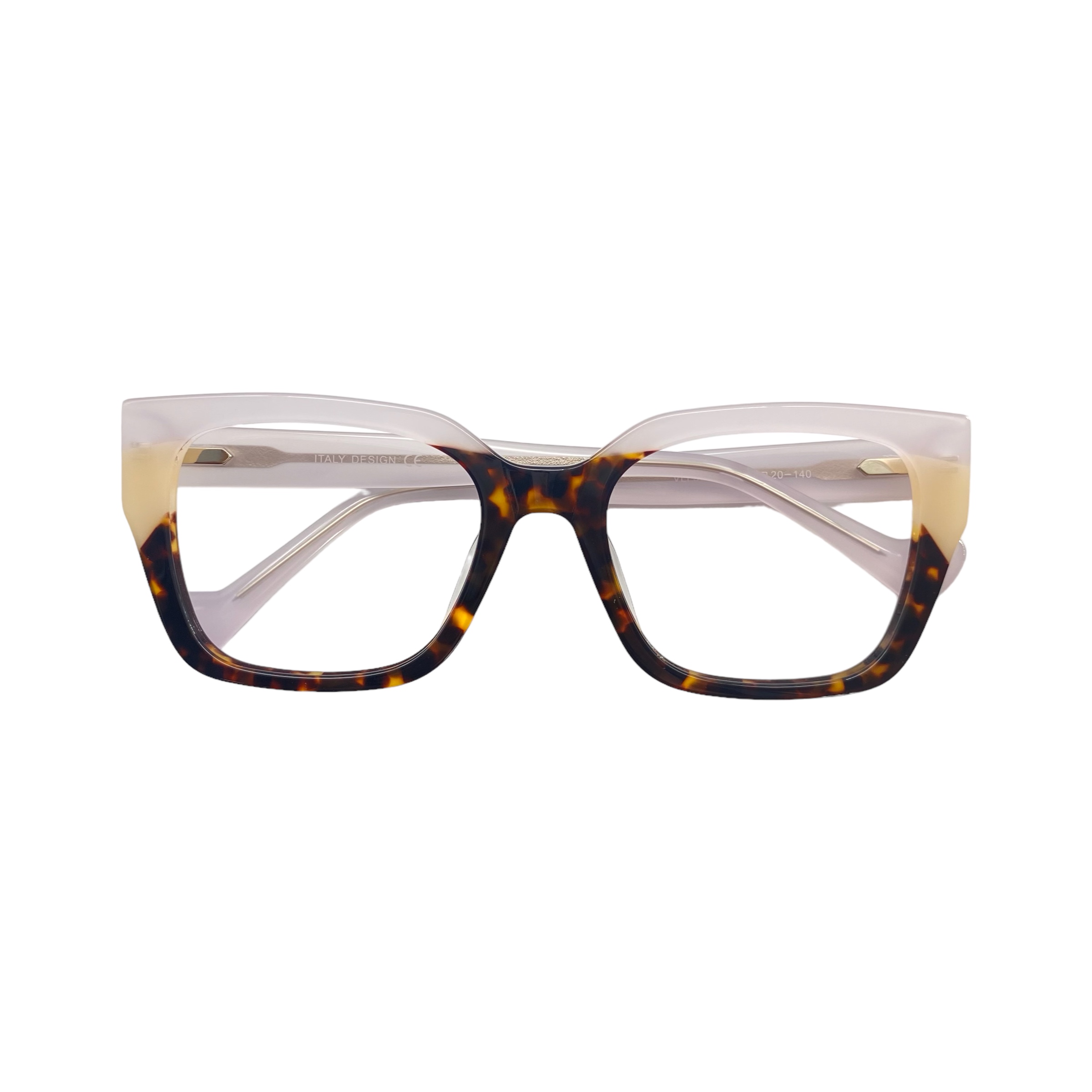 Óculos MYZ QUADRADO TARTARUGA COM DETALHE TRANSPARENTE FOSCO