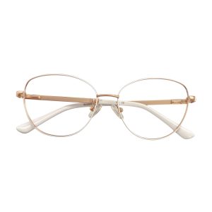 Óculos MYZ OVAL ROSE COM DETALHES EM BRANCO