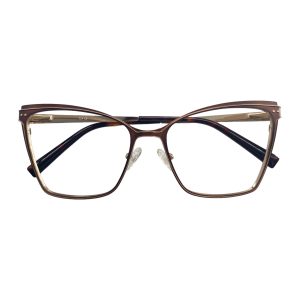 Óculos MYZ GATINHO MARRON COM DETALHE OURO