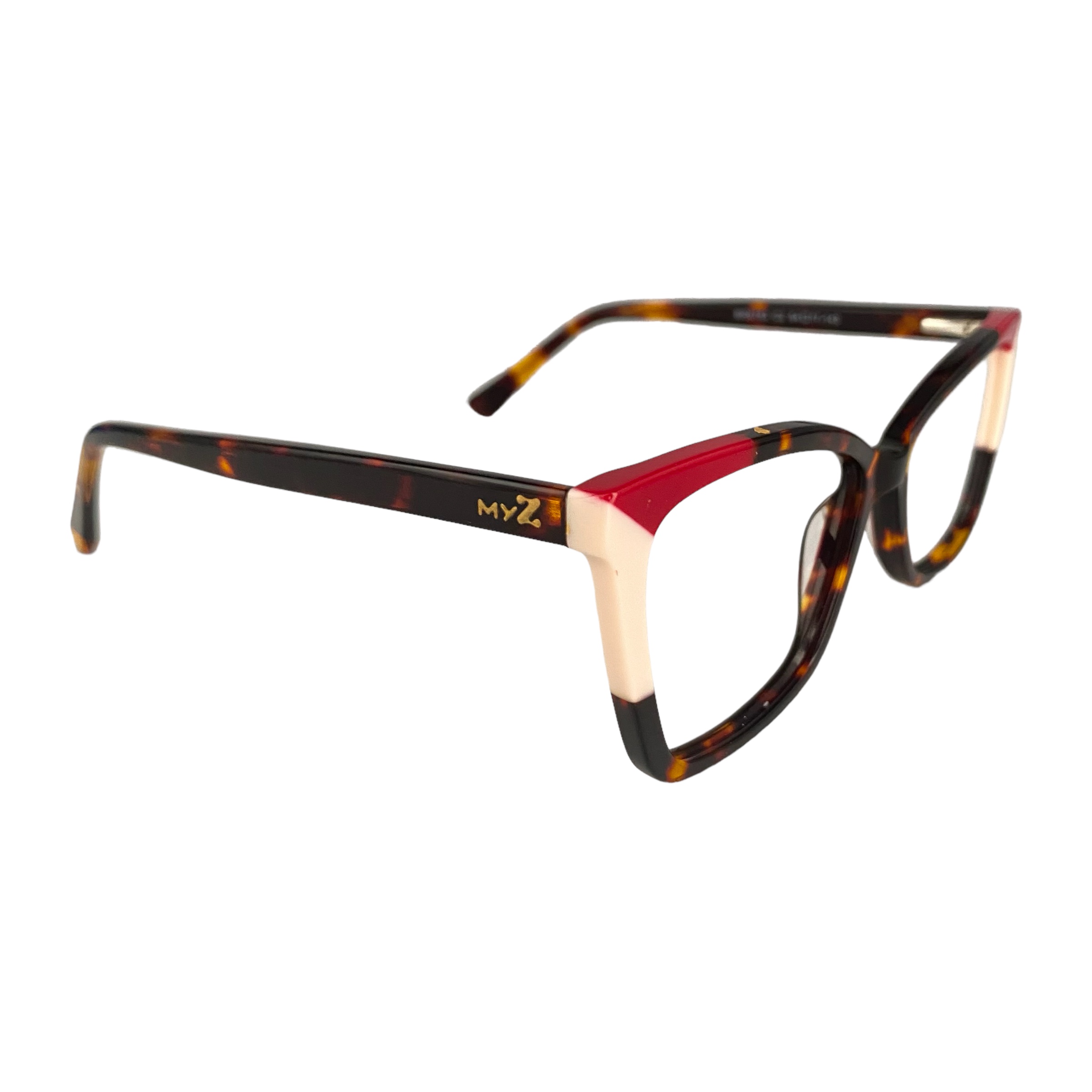 Óculos MYZ GATINHO TARTARUGA COM DETALHES VERMELHO - Imagem 2