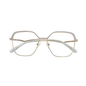 Óculos MYZ QUADRADO OURO COM DETALHE AZUL