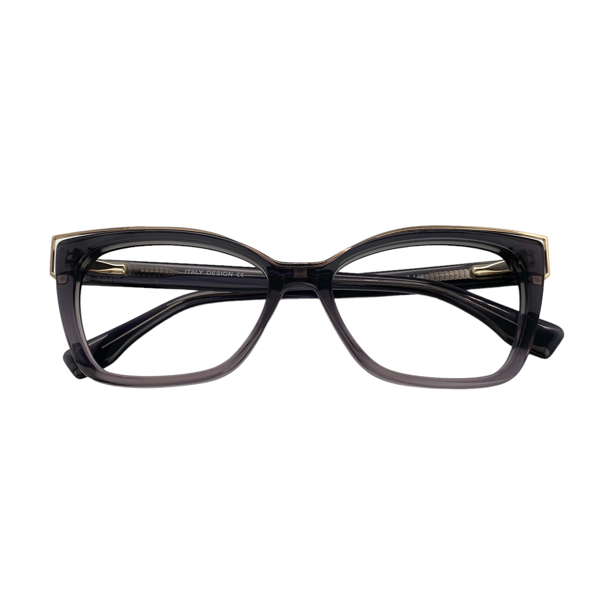 Óculos MYZ GATINHO CINZA COM DETALHE METAL OURO