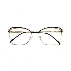 Óculos MYZ QUADRADO OURO COM DETALHE PRETO