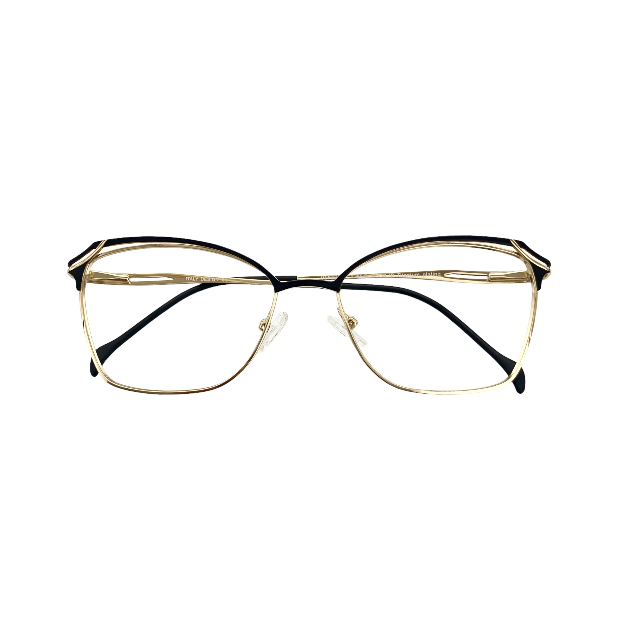 Óculos MYZ QUADRADO OURO COM DETALHE PRETO