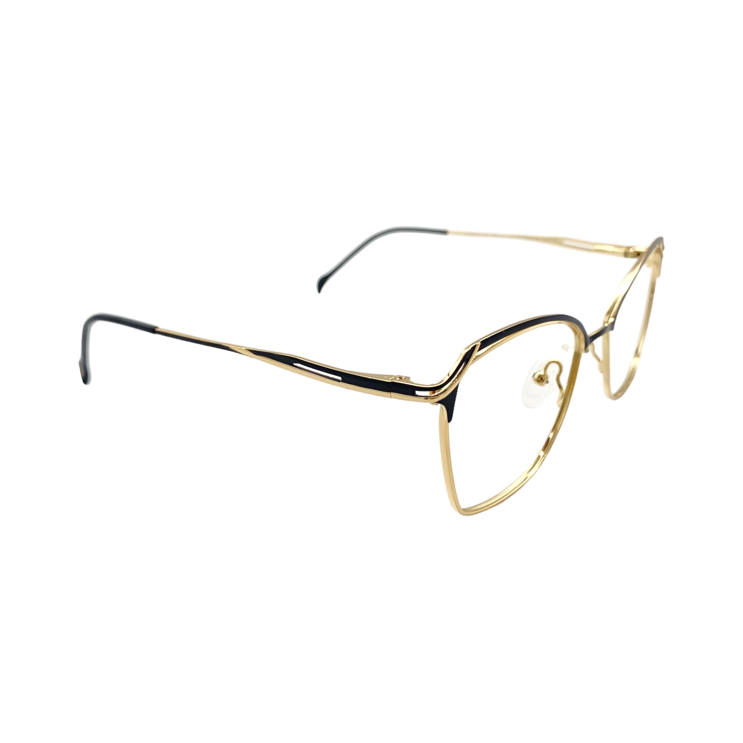 Óculos MYZ QUADRADO OURO COM DETALHE PRETO - Imagem 2