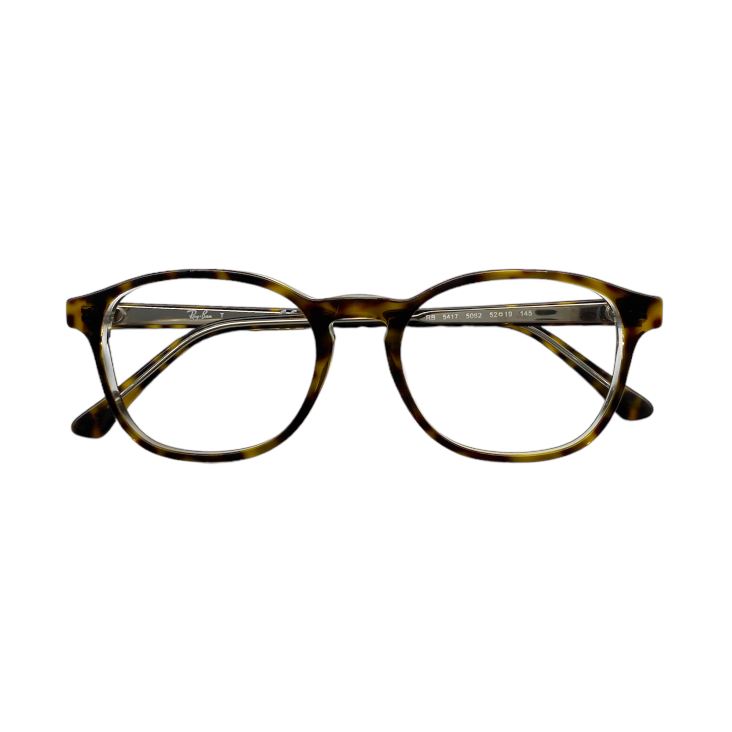 Óculos RAYBAN OVAL POLIDO HAVANA SOBRE TRANSPARENTE