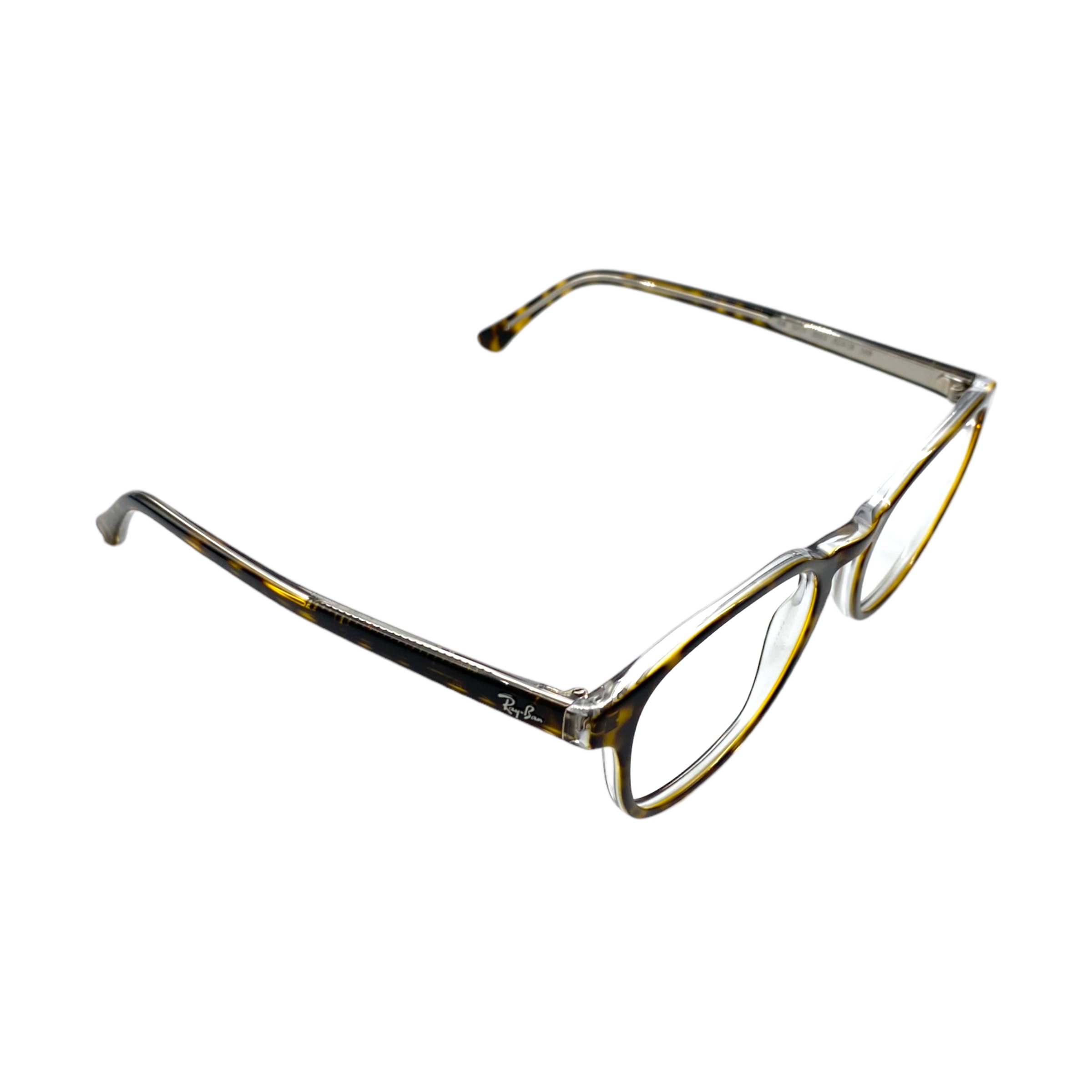 Óculos RAYBAN OVAL POLIDO HAVANA SOBRE TRANSPARENTE - Imagem 2