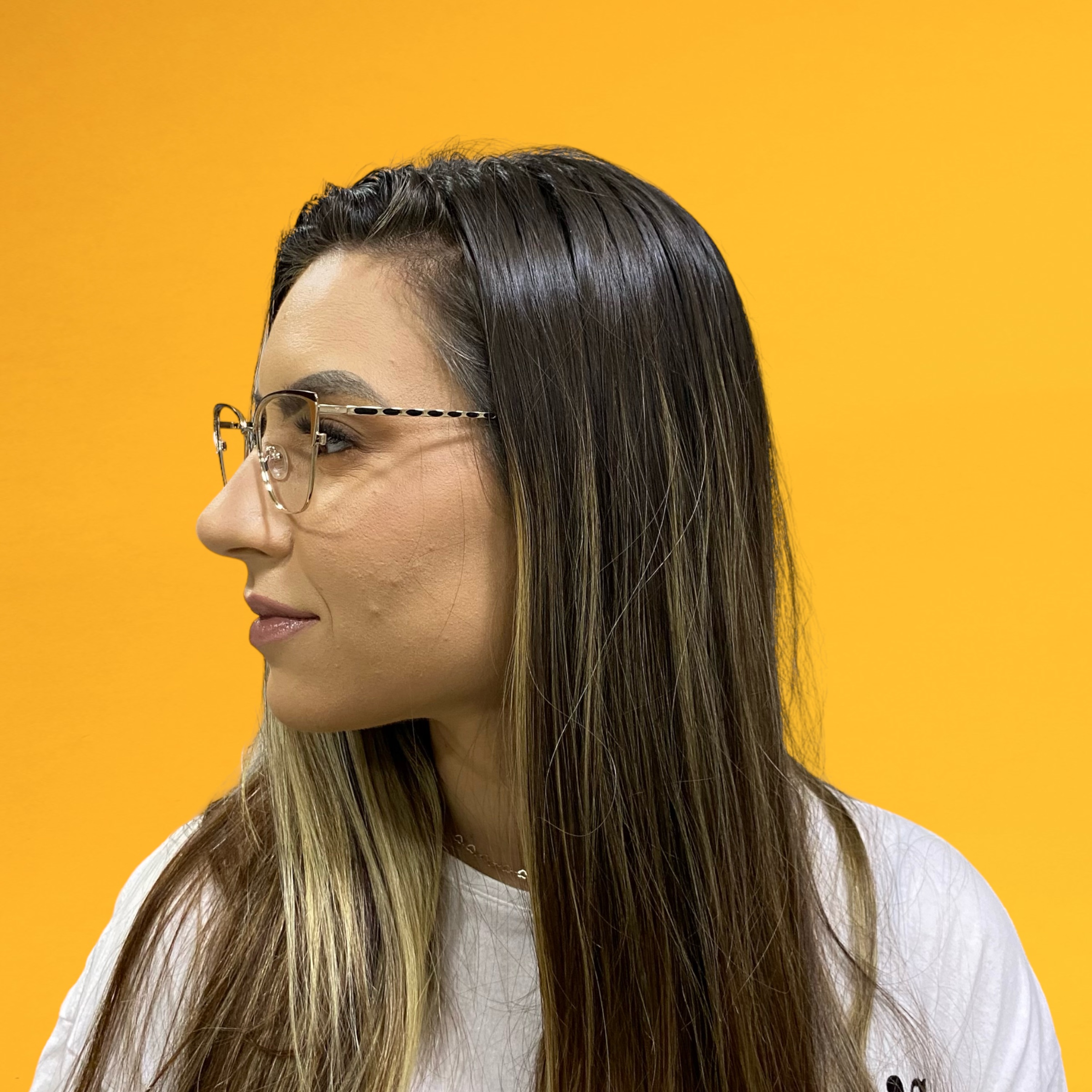 Óculos MYZ GATINHO DOURADO COM DETALHES PRETO - Imagem 4