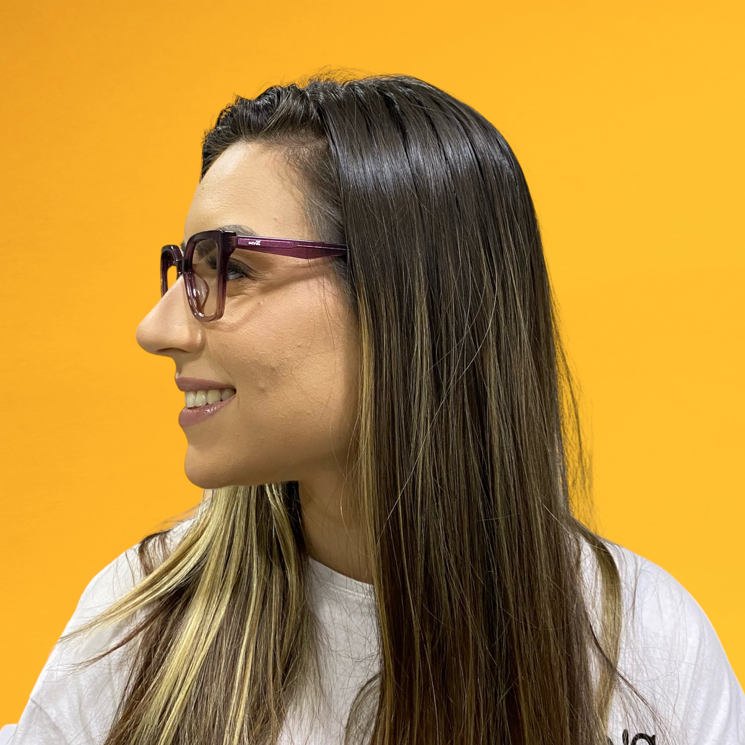 Óculos MYZ QUADRADO ROXO TRANSLUCIDO - Imagem 4