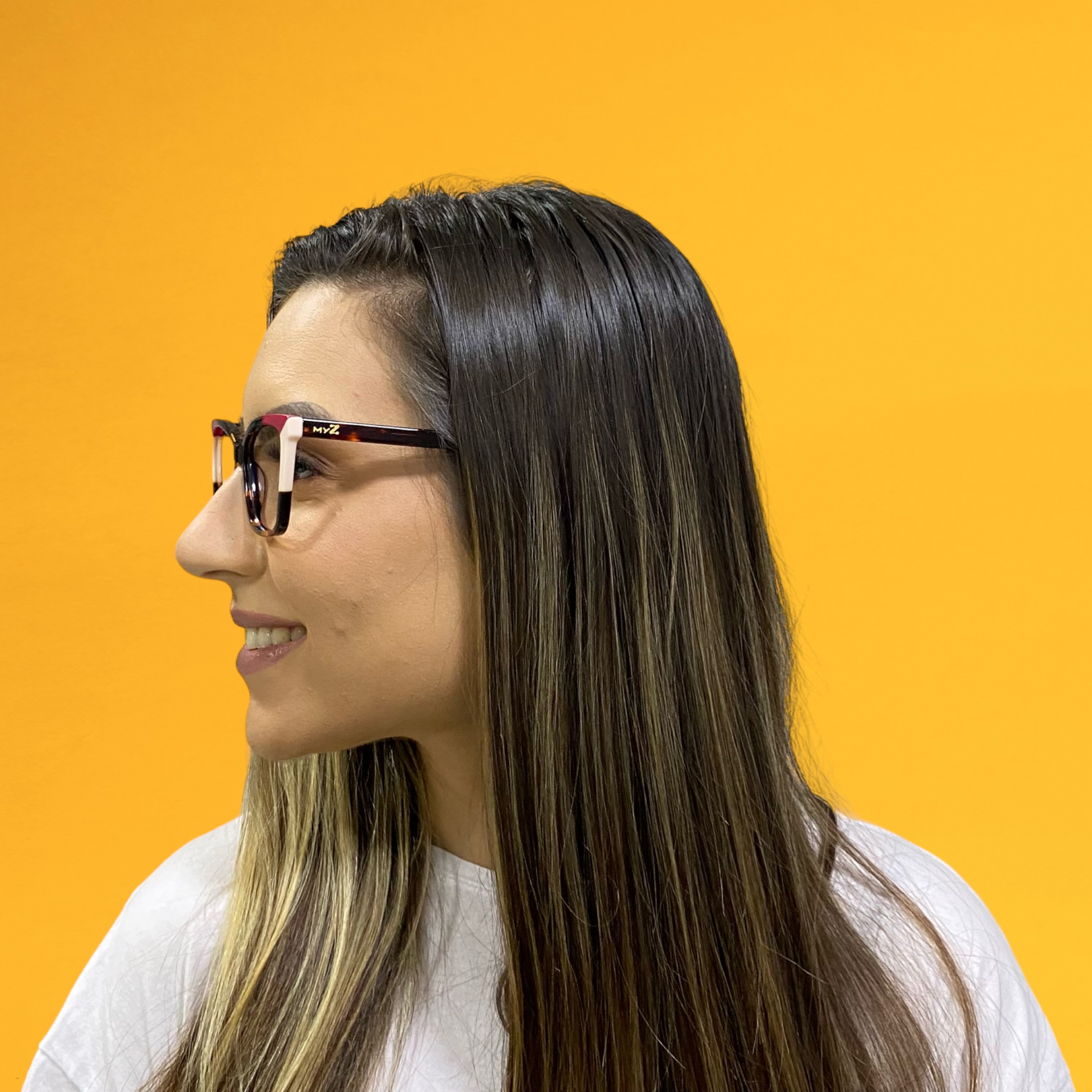 Óculos MYZ GATINHO TARTARUGA COM DETALHES VERMELHO - Imagem 4