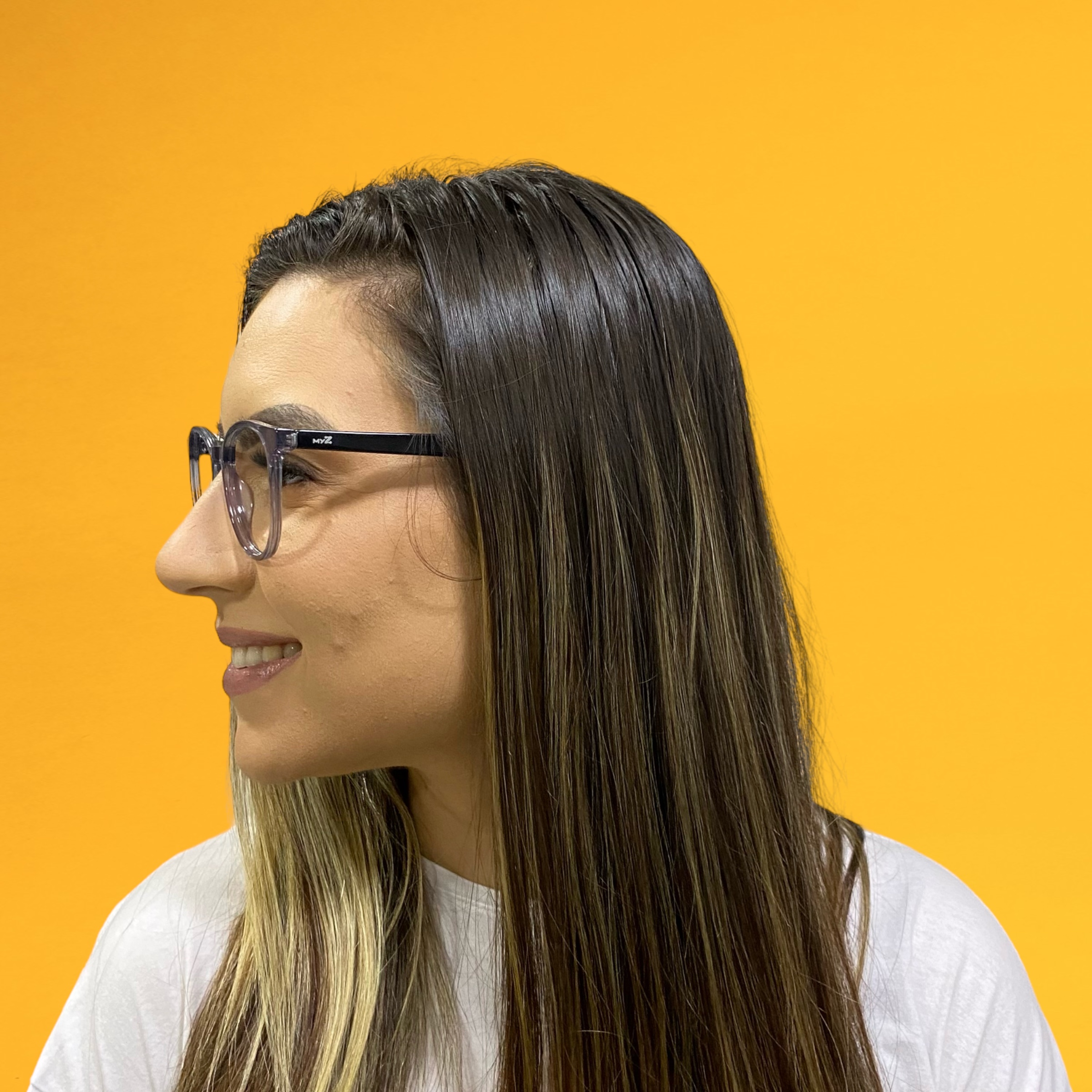 Óculos MYZ REDONDO CINZA TRANSPARENTE - Imagem 4