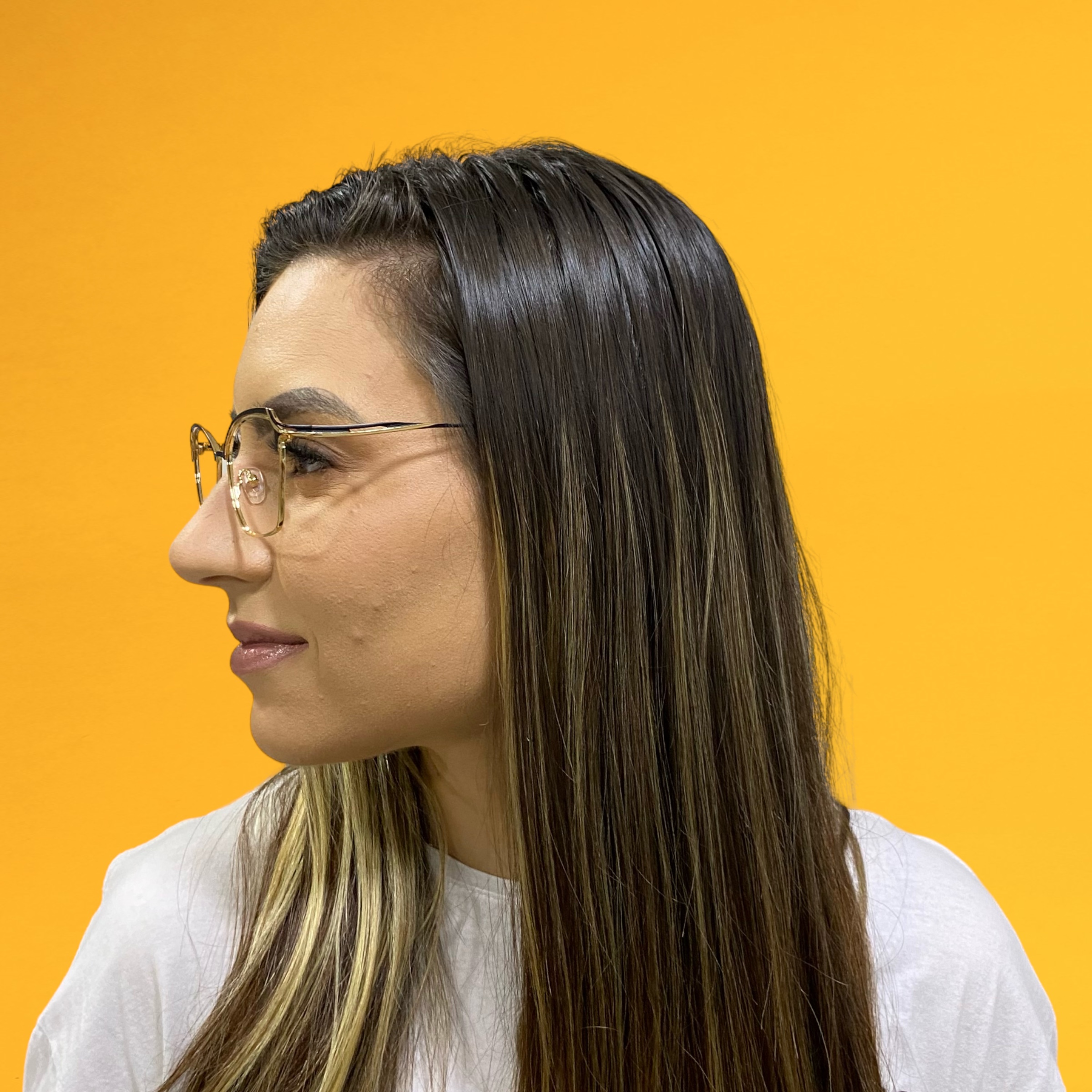 Óculos MYZ QUADRADO OURO COM DETALHE PRETO - Imagem 4