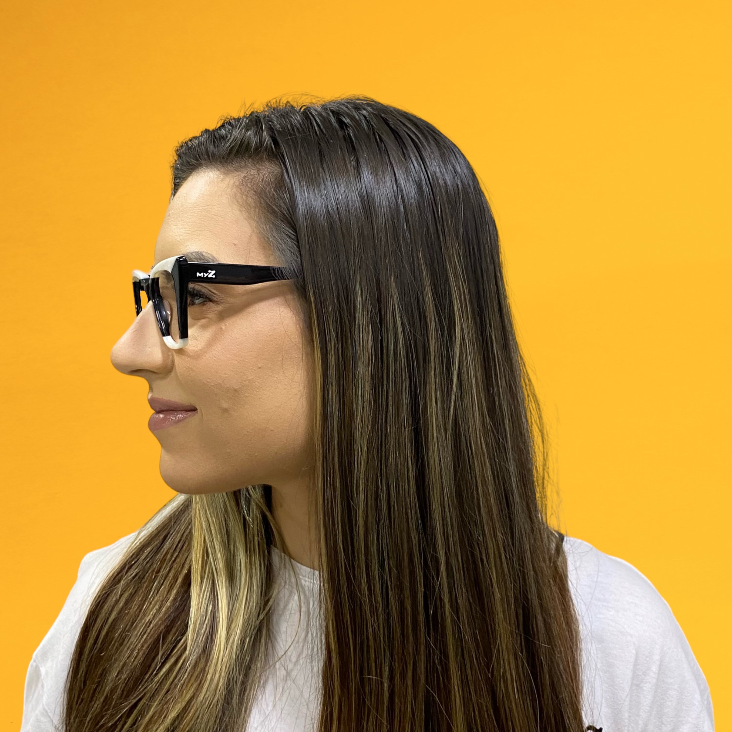 Óculos MYZ GATINHO PRETO E MARFIM - Imagem 4