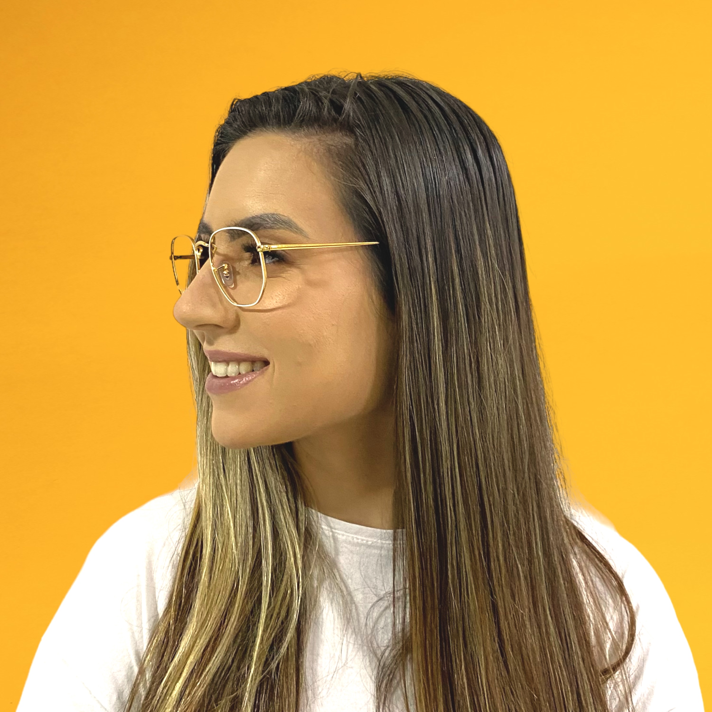 Óculos RAYBAN HEXAGONAL POLIDO BRANCO - Imagem 4