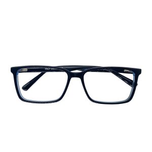 Óculos MYZ RETANGULAR PRETO COM DETALHES AZUL