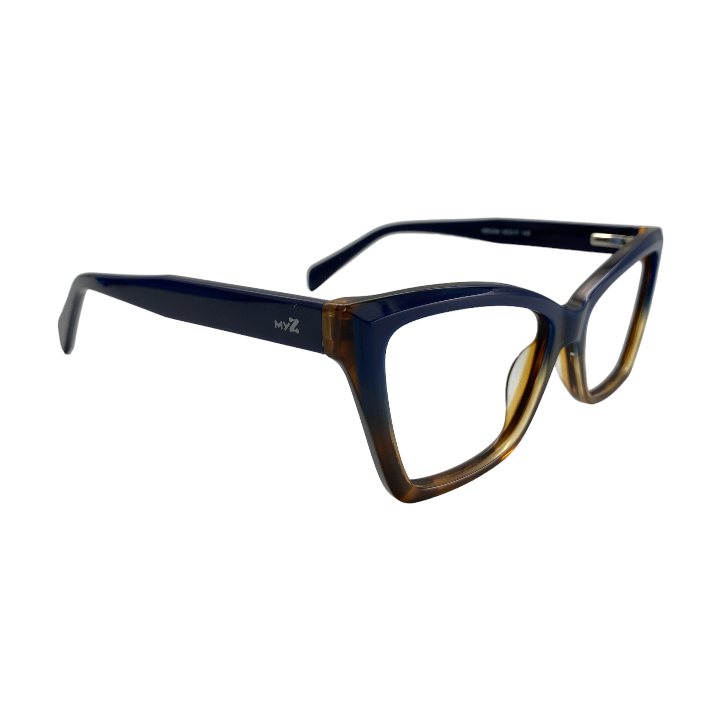 Óculos MYZ GATINHO AZUL COM DETALHES MARROM - Imagem 2