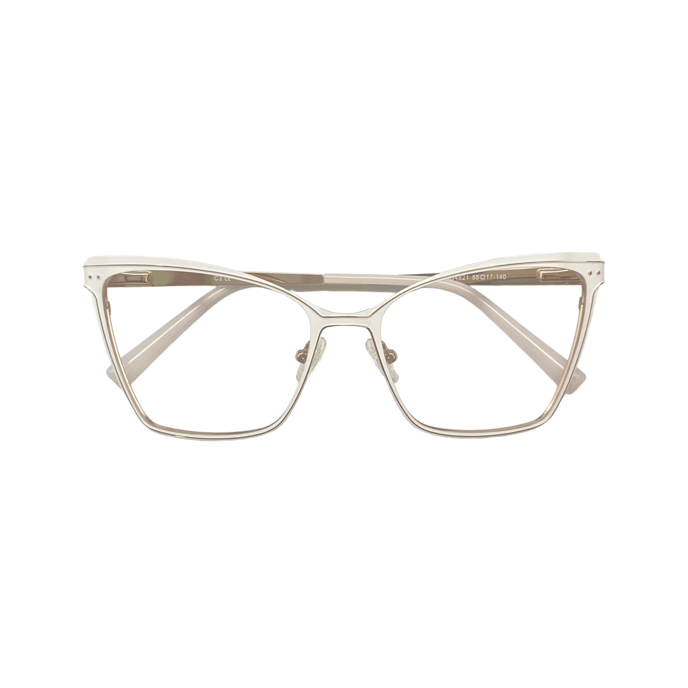 Óculos MYZ GATINHO BRANCO COM DETALHES OURO