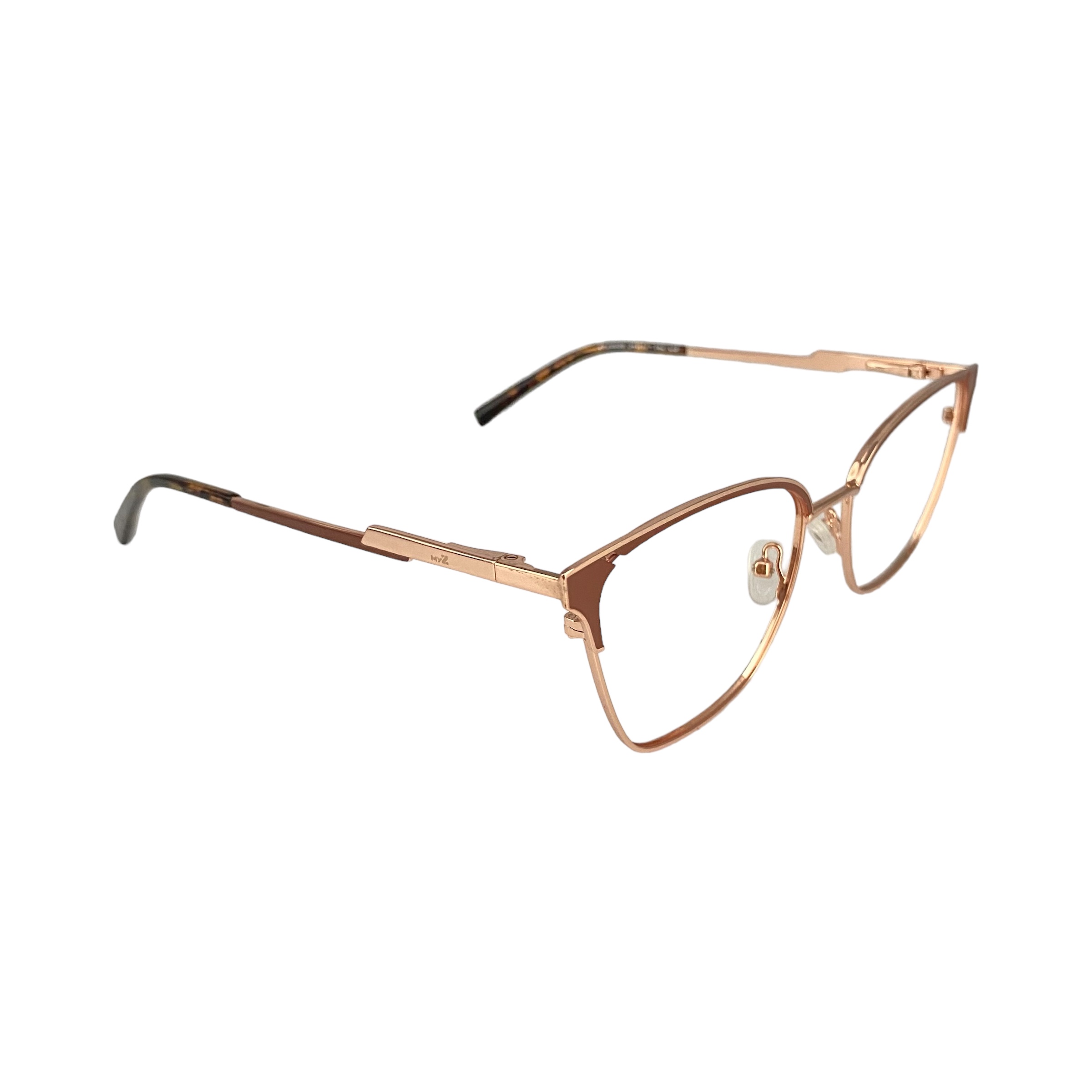 Óculos MYZ GATINHO OURO COM DETALHES MARROM - Imagem 2