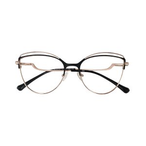 Óculos MYZ GATINHO OURO COM DETALHES PRETO