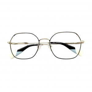 Óculos MYZ HEXAGONAL PRETO COM DETALHES OURO