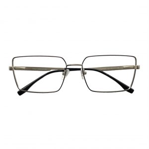 Óculos MYZ RETANGULAR PRETO COM DETALHES PRATA