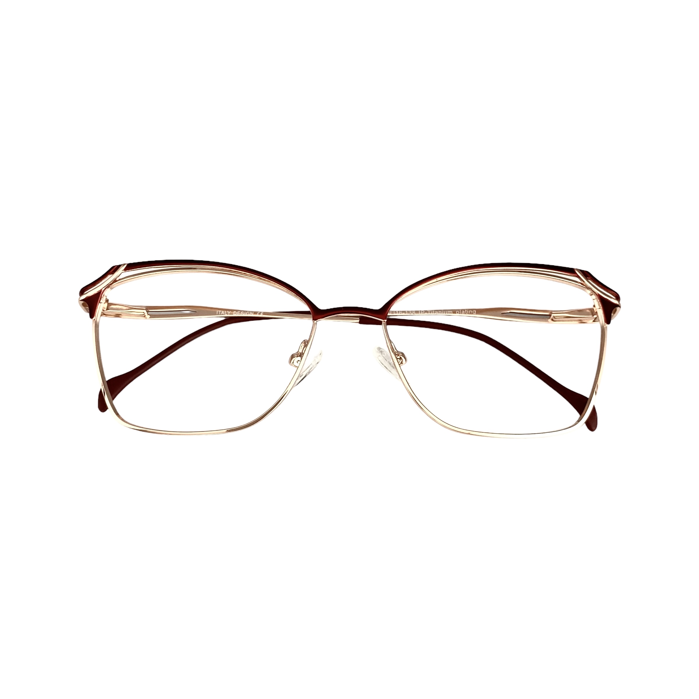 Óculos MYZ GATINHO OURO COM DETALHES VERMELHO