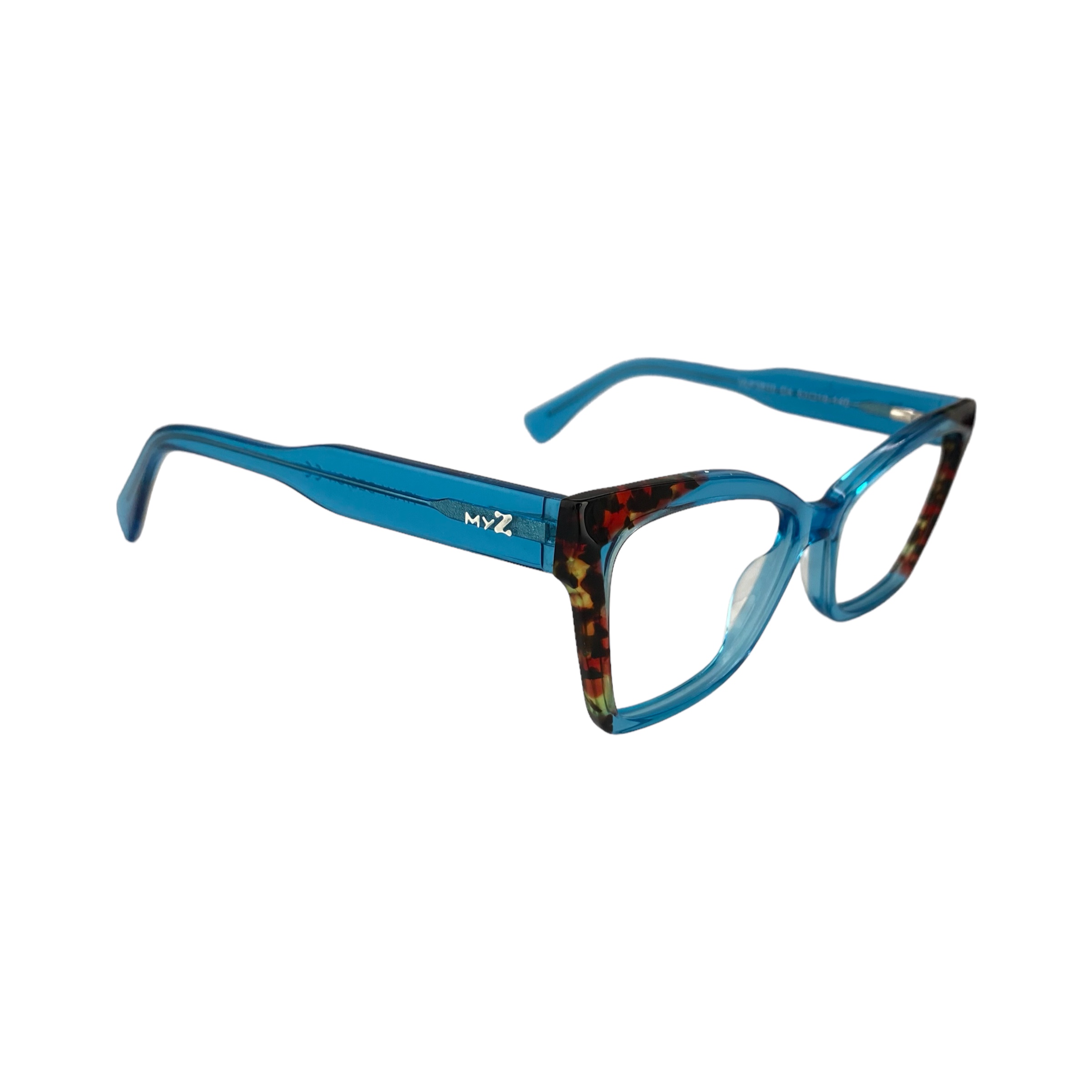 Óculos MYZ GATINHO AZUL TRANSLÚCIDO COM DETALHES - Imagem 2