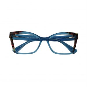 Óculos MYZ GATINHO AZUL TRANSLÚCIDO COM DETALHES