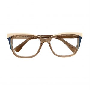 Óculos MYZ GATINHO ROSA TRANSLUCIDO COM DETALHES NUDE E AZUL