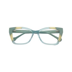 Óculos MYZ GATINHO VERDE TRANSLÚCIDO COM DETALHES BRANCO