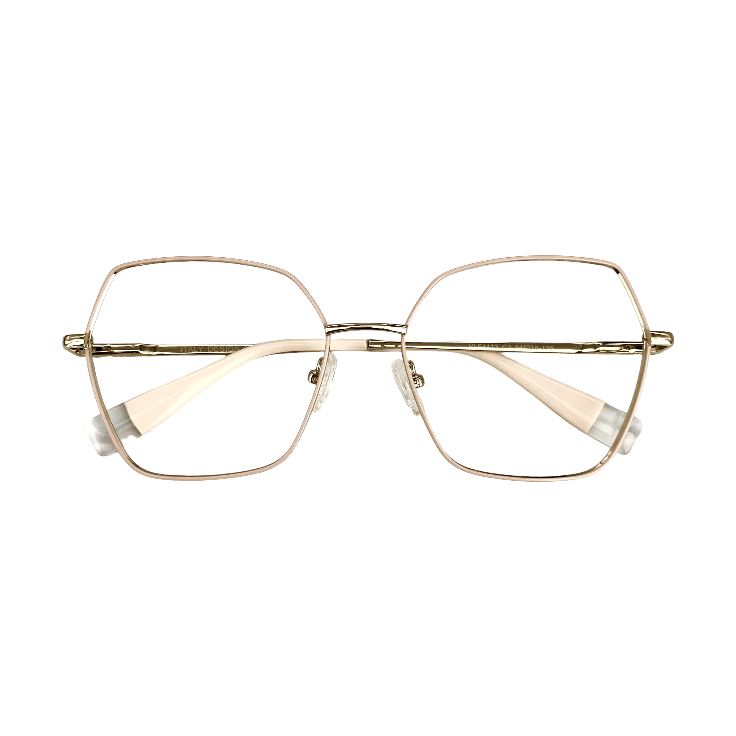 Óculos MYZ HEXAGONAL ROSA COM DETALHES OURO