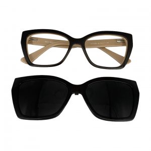 Óculos MYZ GATINHO MARROM COM DETALHES NUDE