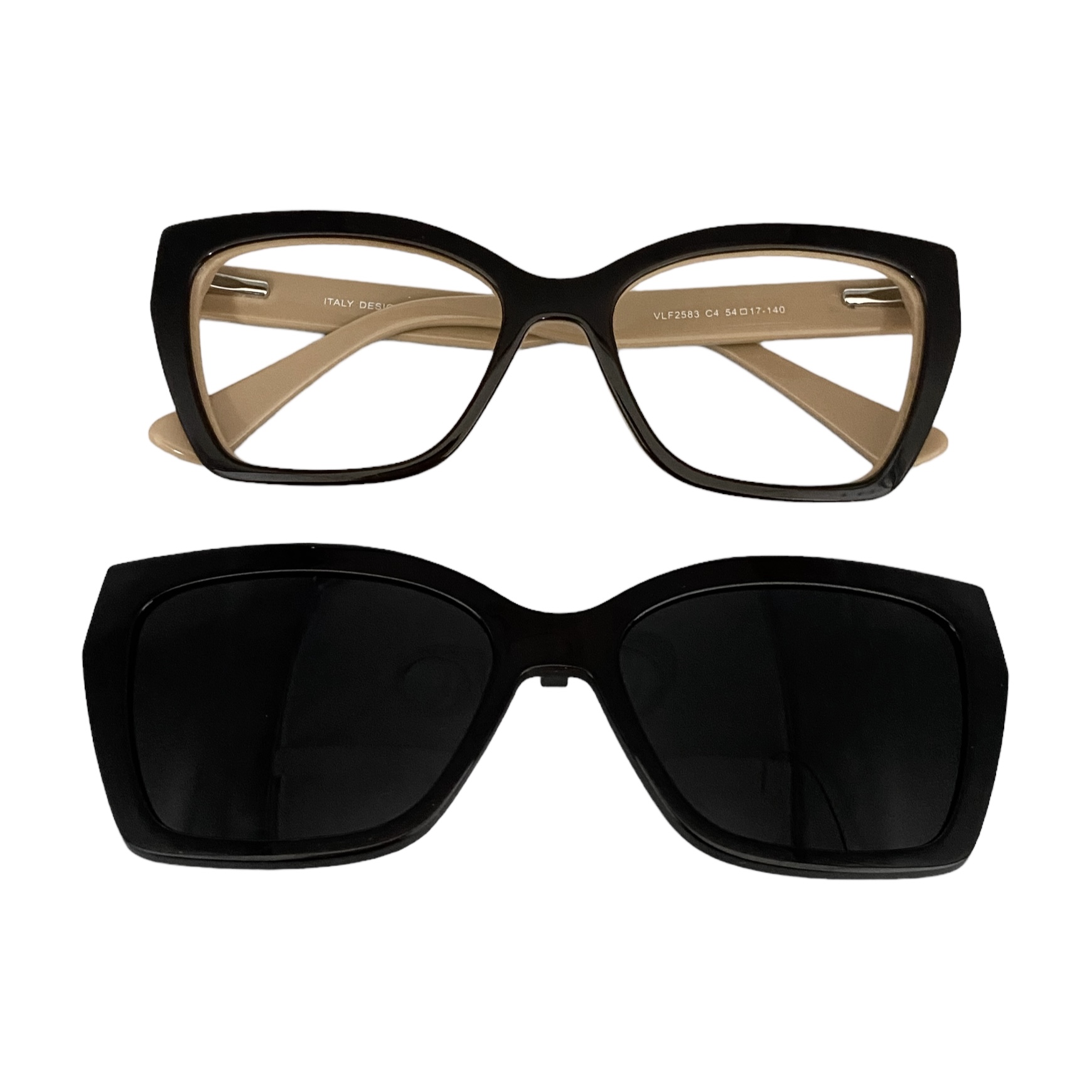 Óculos MYZ GATINHO MARROM COM DETALHES NUDE