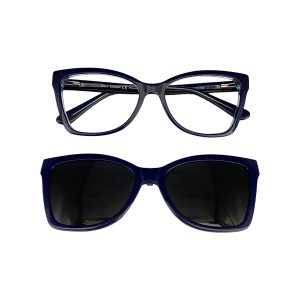 Óculos MYZ GATINHO AZUL COM DETALHES BRILHO