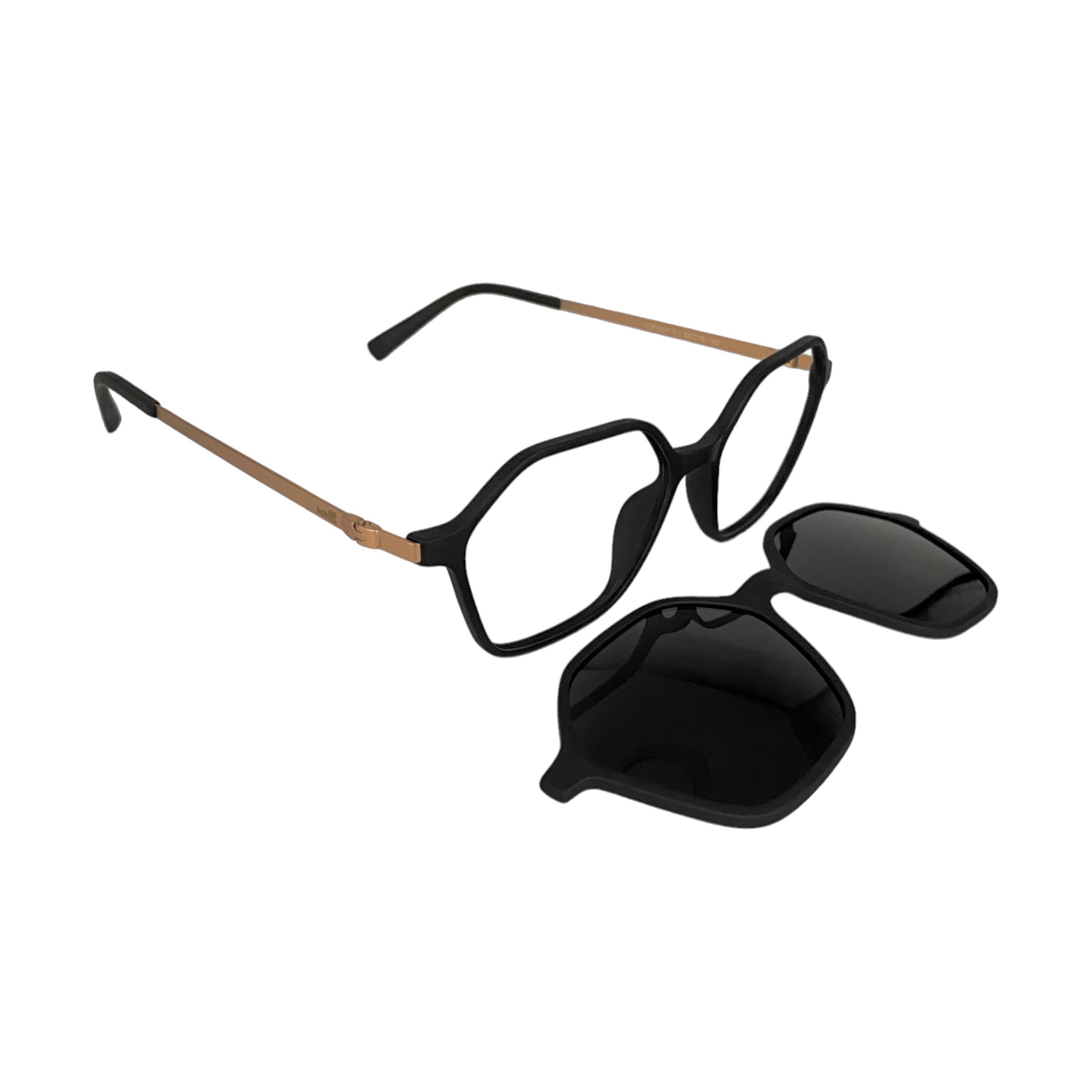 Óculos MYZ HEXAGONAL PRETO - Imagem 2