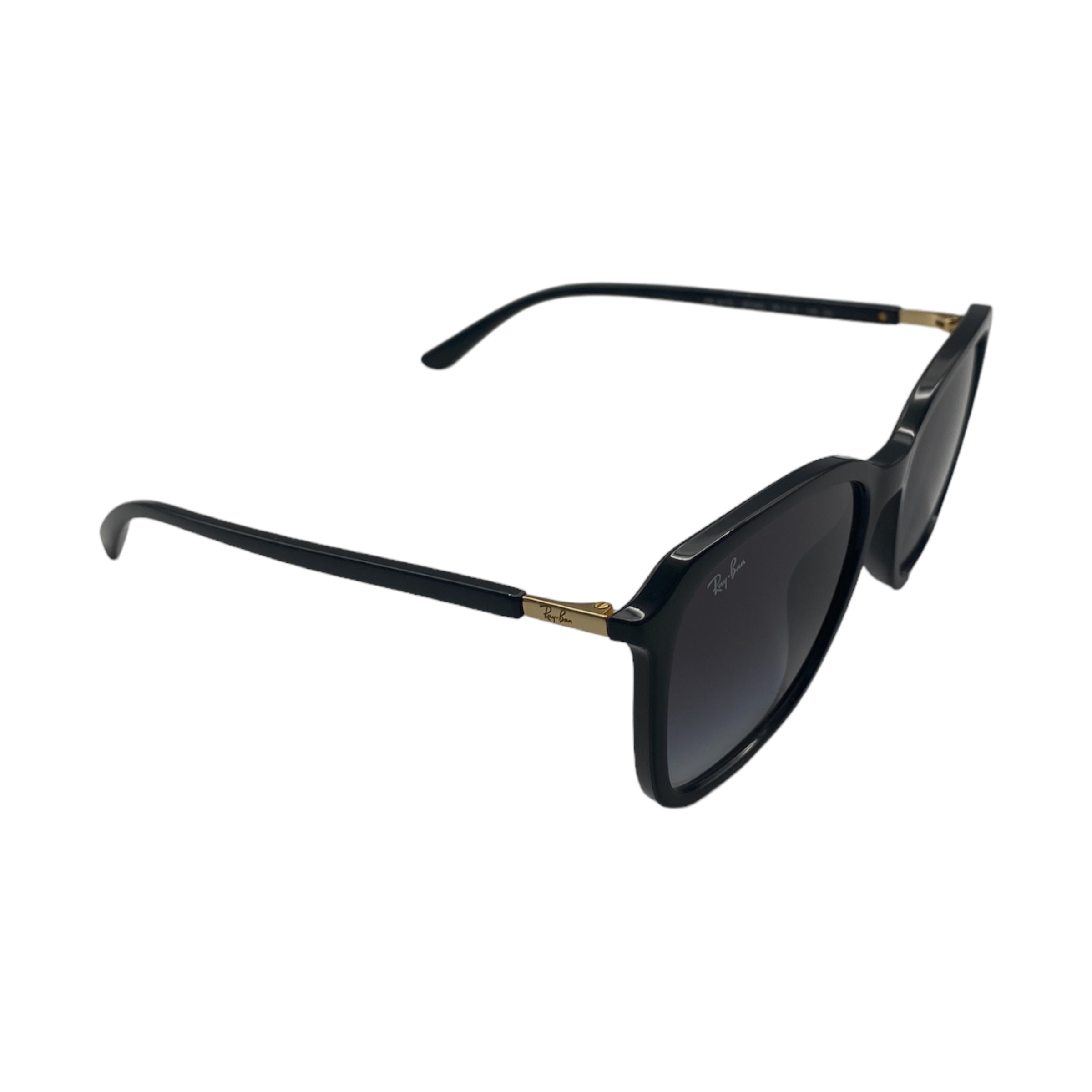 Óculos RAYBAN QUADRADO POLIDO PRETO - Imagem 2