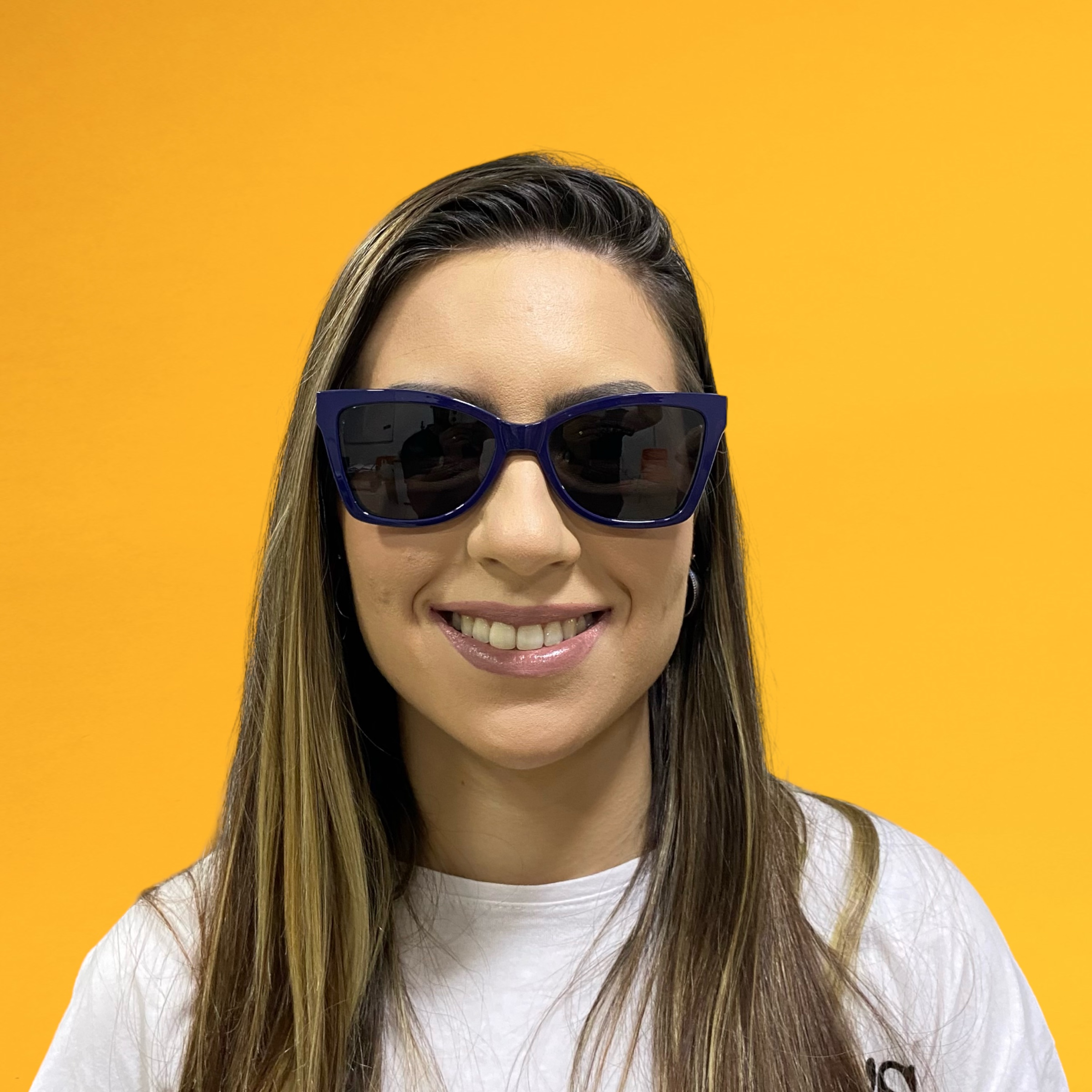 Óculos MYZ GATINHO AZUL COM DETALHES BRILHO - Imagem 5