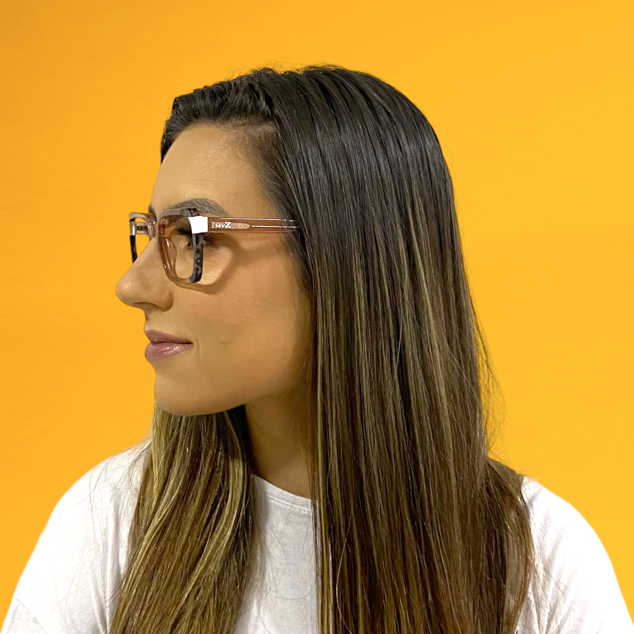 Óculos MYZ QUADRADO NUDE TRANSLUCIDO - Imagem 4