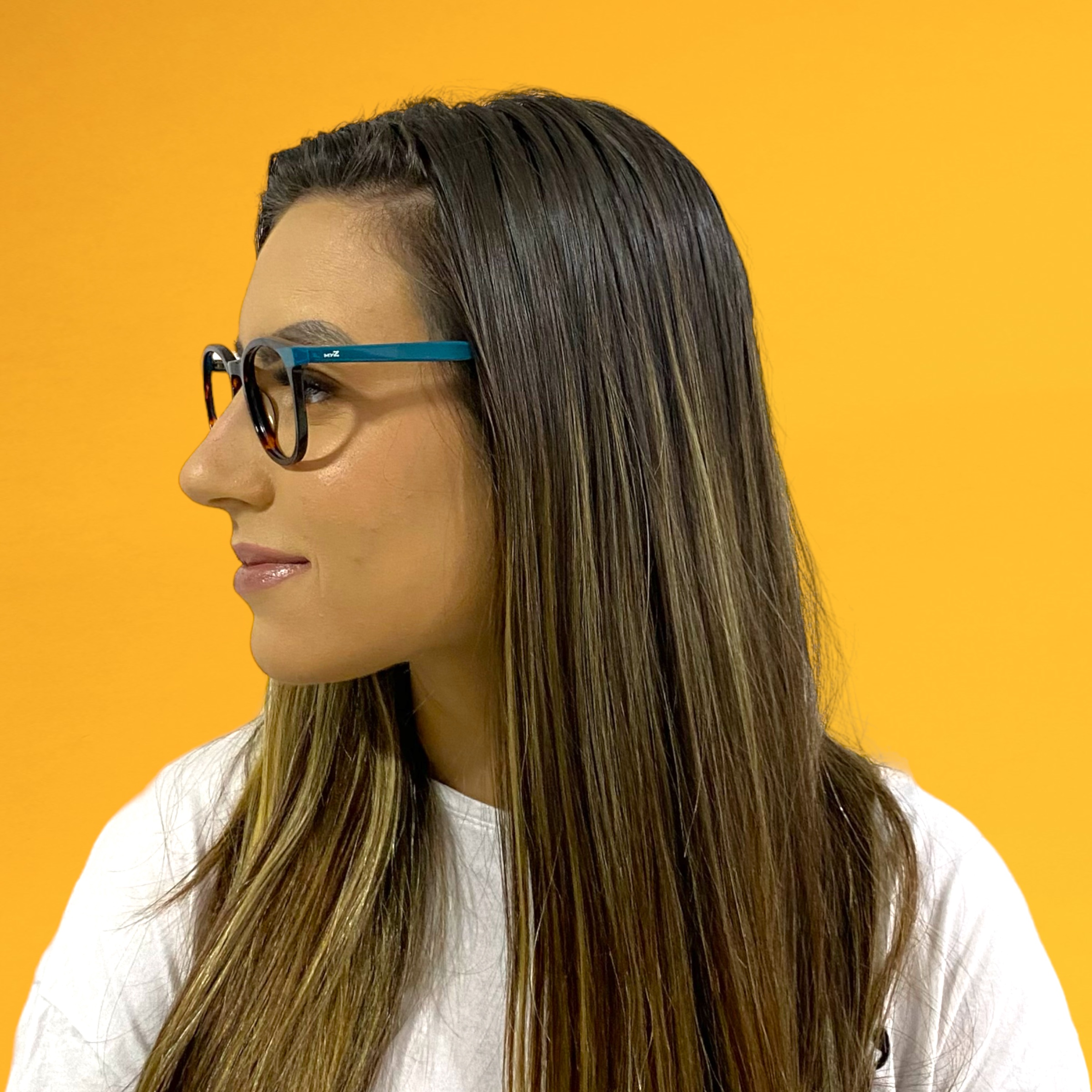 Óculos MYZ REDONDO TARTARUGA COM DETALHE VERDE - Imagem 4