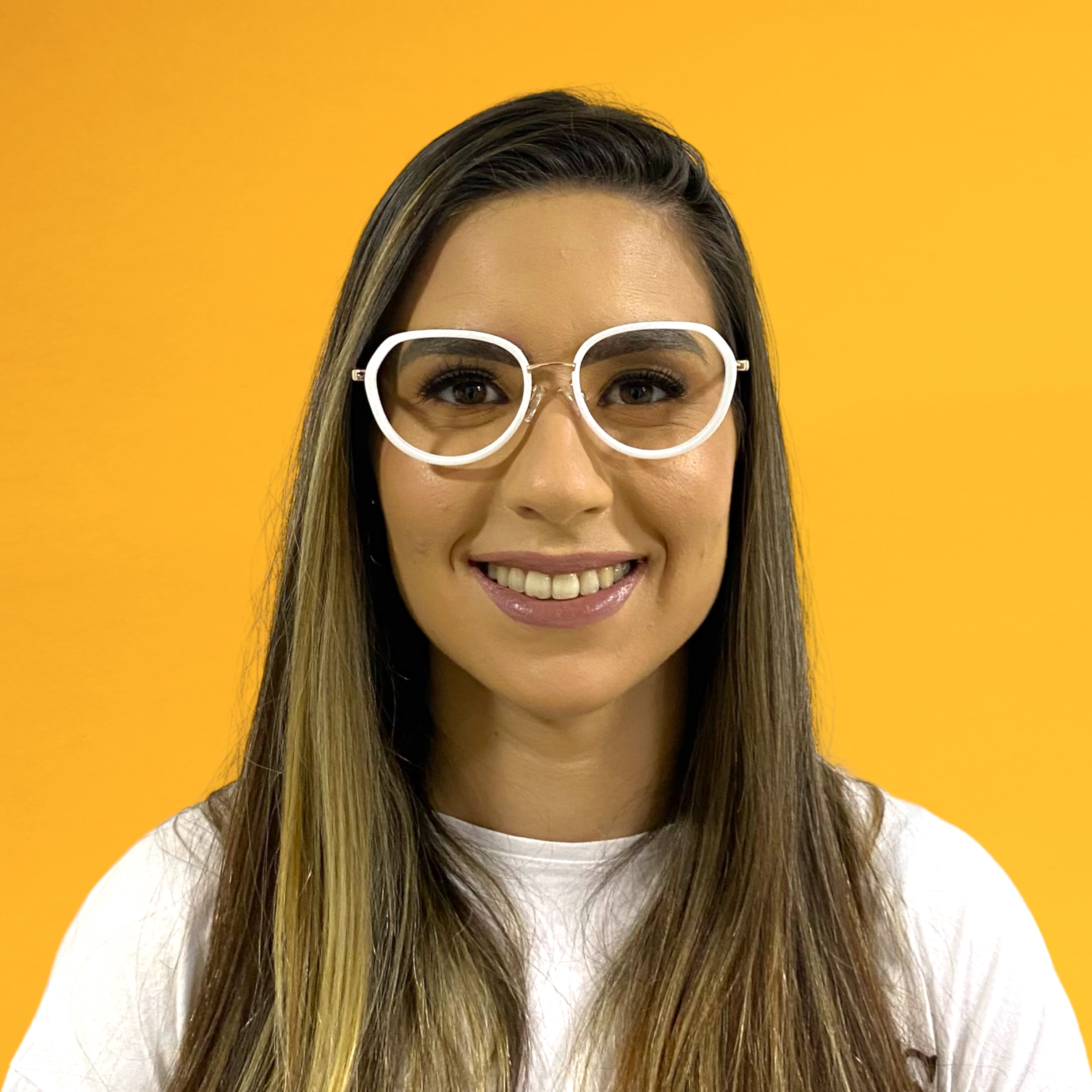 Óculos MYZ OVAL BRANCO COM DETALHES OURO - Imagem 3