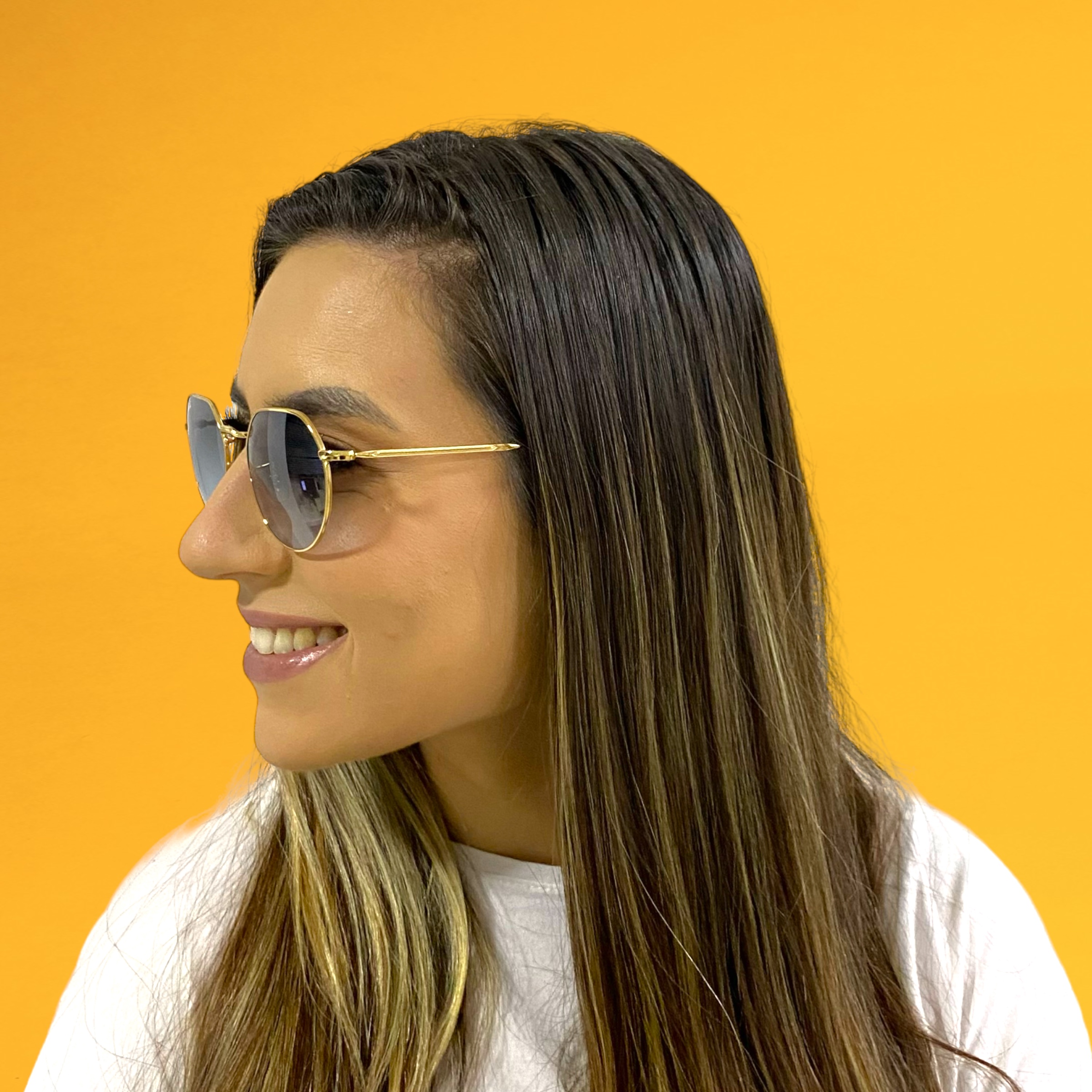 Óculos RAYBAN HEXAGONAL DOURADO - Imagem 4