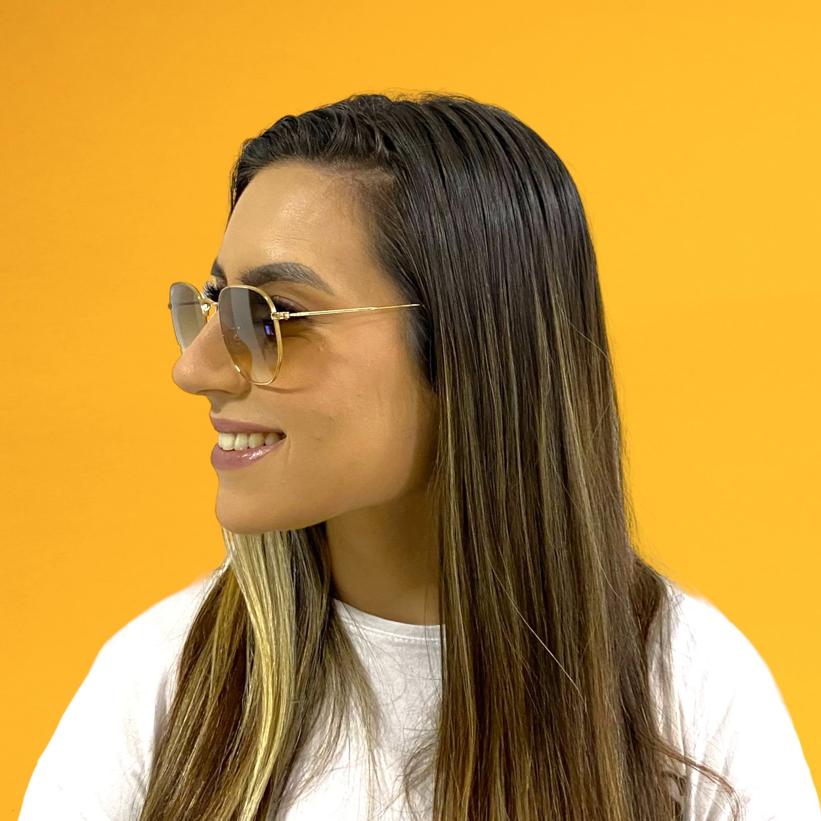 Óculos RAYBAN HEXAGONAL OURO - Imagem 4