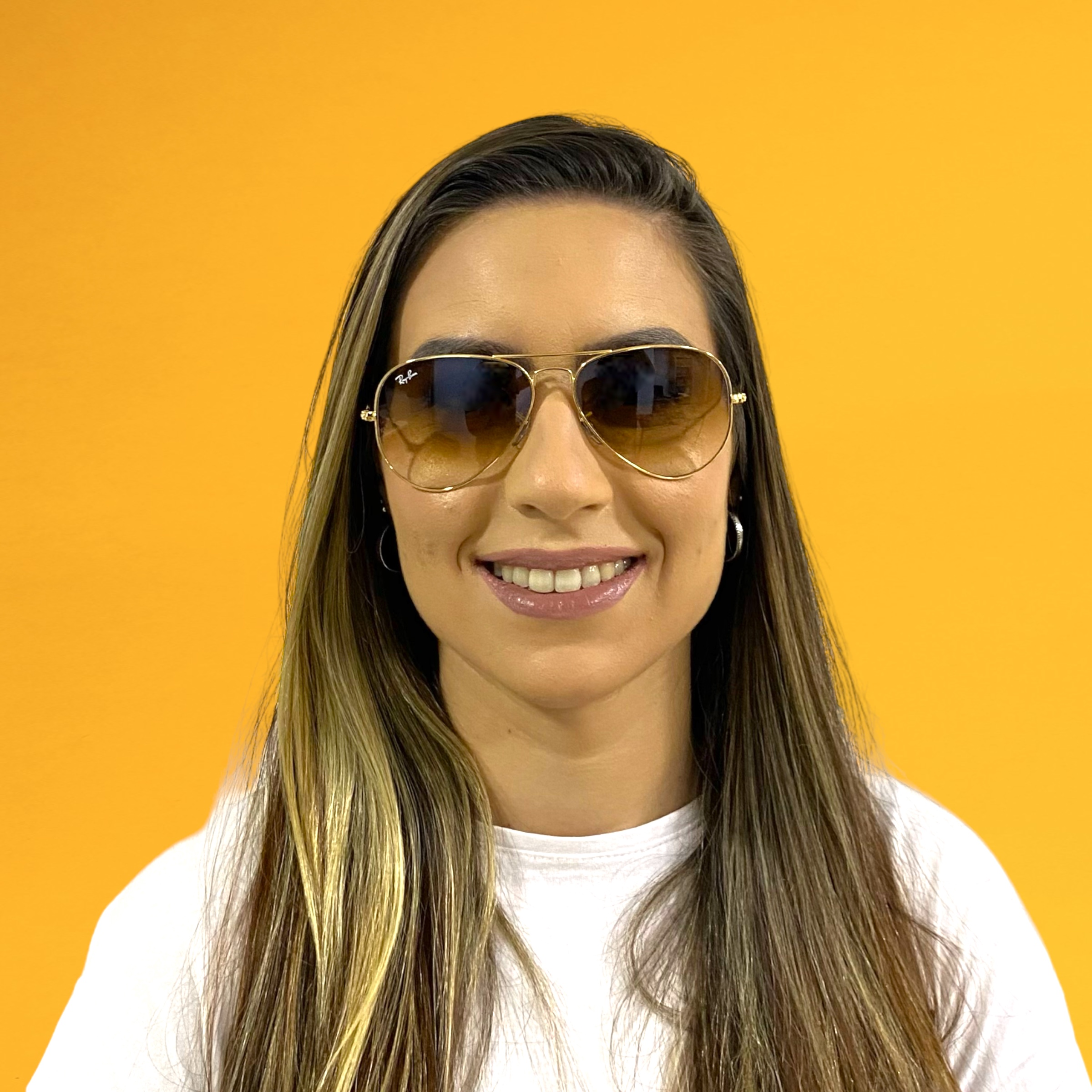 Óculos RAYBAN AVIADOR POLIDO OURO - Imagem 3