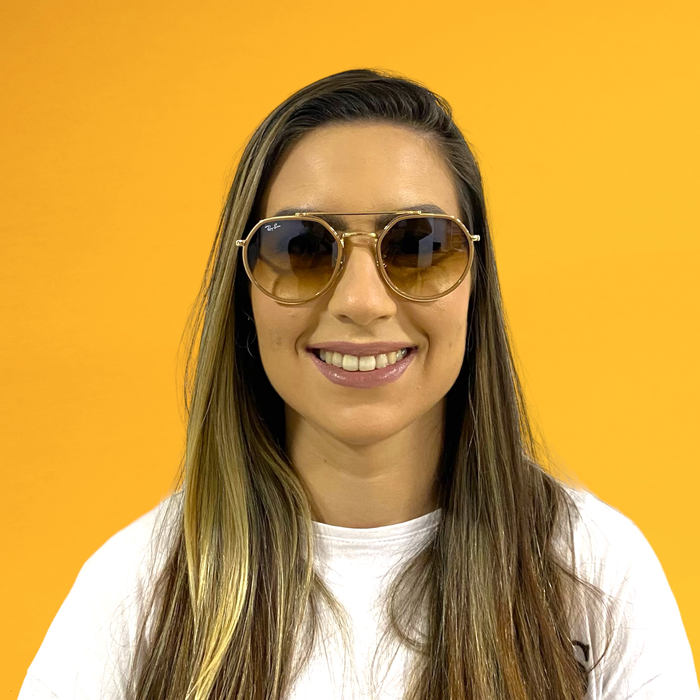 Óculos RAYBAN HEXAGONAL POLIDO OURO - Imagem 3