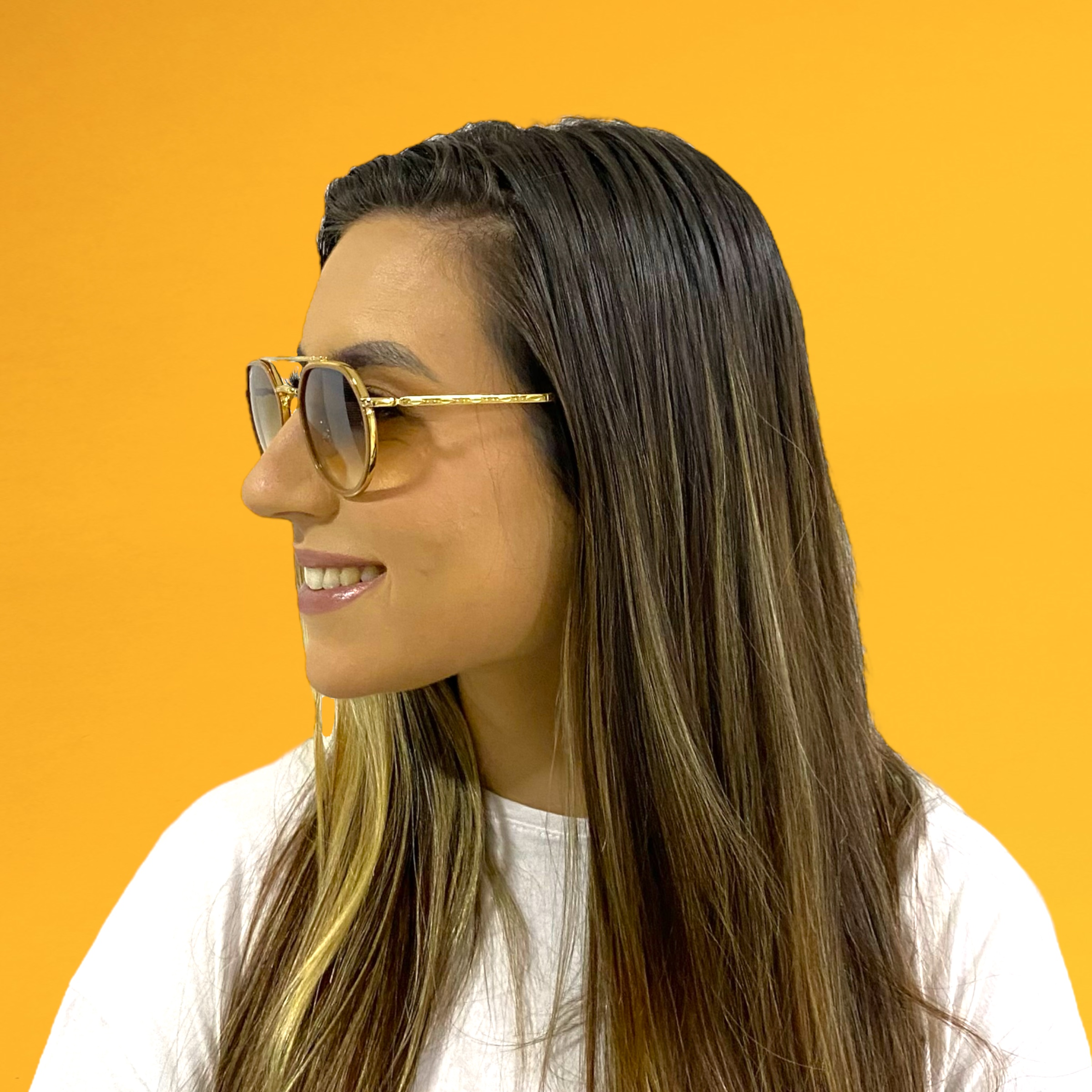 Óculos RAYBAN HEXAGONAL POLIDO OURO - Imagem 4