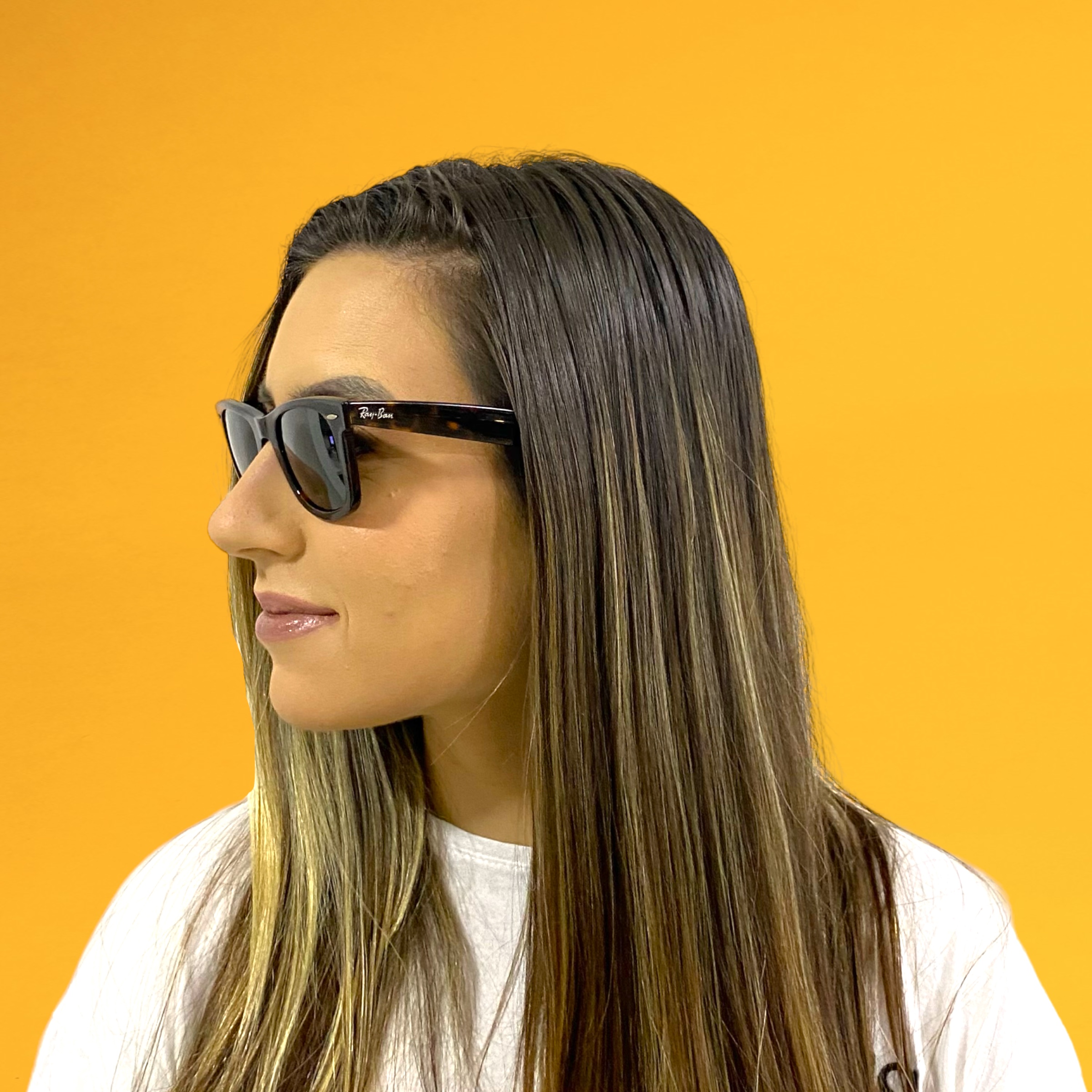 Óculos RAYBAN QUADRADO POLIDO HAVANA - Imagem 4