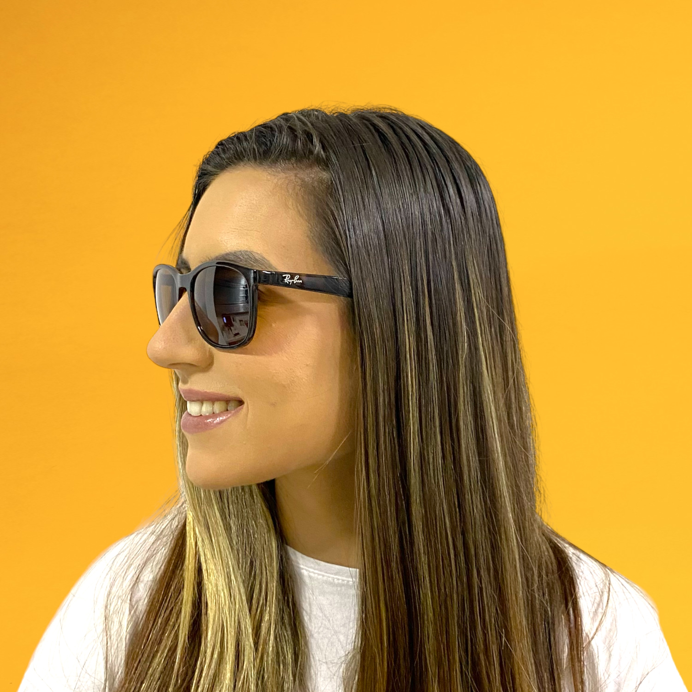 Óculos RAYBAN QUADRADO POLIDO HAVANA - Imagem 4